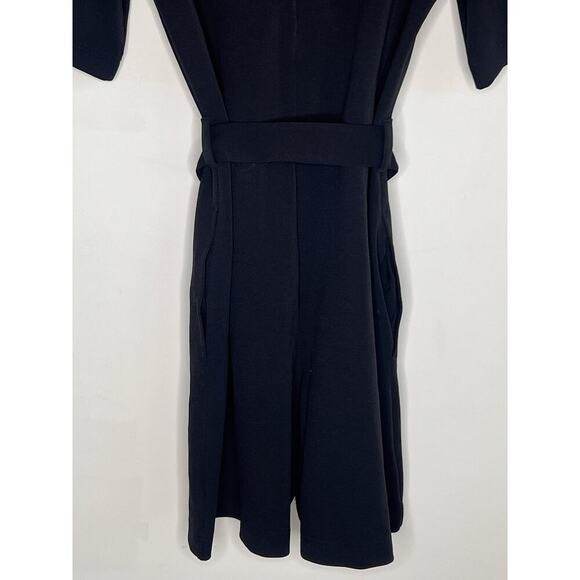 COS Short Sleeve V-Neck Belted Wrap-Effect Playsuit Black Women's Size S NWT - Picture 10 of 10